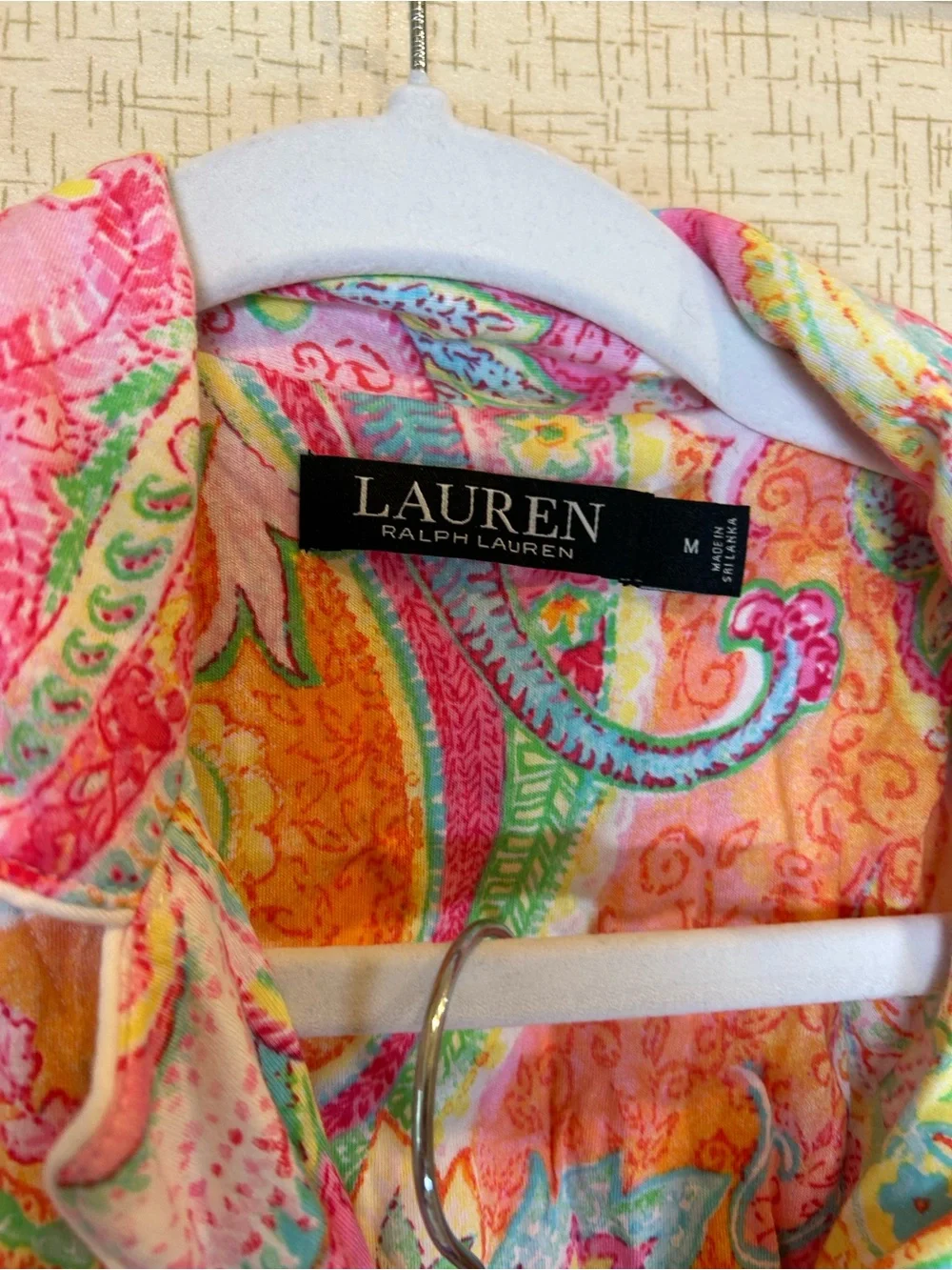 Ralph Lauren Pink Paisley Short-Sleeve Pajama Set